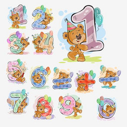 小熊矢量卡通图 数字动漫制作的艺术与实践